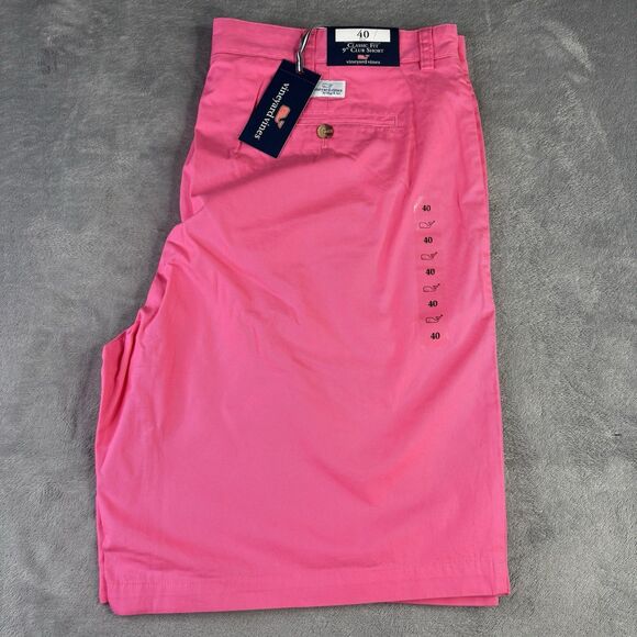 Vineyard‎ Vines Shorts Mens 40  9” Summer Twill Club Island Sunset Pink New $75 - Picture 1 of 16